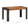 Esstisch aus massivem, rohem Mangoholz, 140 x 70 x 76 cm von vidaXL, Küchen- und Esstische - Ref: Foro24-289655, Preis: 270,4...