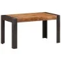 Esstisch aus massivem, rohem Mangoholz, 140 x 70 x 76 cm von vidaXL, Küchen- und Esstische - Ref: Foro24-289655, Preis: 270,4...