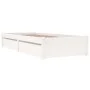 White bed frame with drawers 75x190 cm by vidaXL, Beds and slatted bases - Ref: Foro24-3103454, Price: 160,17 €, Discount: %