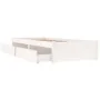 White bed frame with drawers 75x190 cm by vidaXL, Beds and slatted bases - Ref: Foro24-3103454, Price: 160,17 €, Discount: %