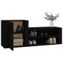 Shoe cabinet made of black plywood wood 130x35x54 cm by vidaXL, Shoe racks and shoe organizers - Ref: Foro24-816745, Price: 6...