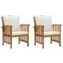 Garden chairs with cushions 2 units solid acacia wood by vidaXL, Garden chairs - Ref: Foro24-310257, Price: 192,89 €, Discoun...
