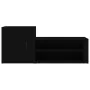 Shoe cabinet made of black plywood wood 130x35x54 cm by vidaXL, Shoe racks and shoe organizers - Ref: Foro24-816745, Price: 6...