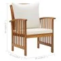 Garden chairs with cushions 2 units solid acacia wood by vidaXL, Garden chairs - Ref: Foro24-310257, Price: 192,89 €, Discoun...