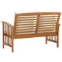 Banco de jardín con cojines 119 cm madera maciza de acacia de vidaXL, Bancos de jardín - Ref: Foro24-310260, Precio: 161,72 €...