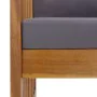 Banco de jardín con cojines 119 cm madera maciza de acacia by vidaXL, garden benches - Ref: Foro24-310261, Price: 157,83 €, D...