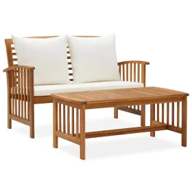 2-piece garden furniture with solid acacia wood cushions by vidaXL, Garden sets - Ref: Foro24-310263, Price: 232,45 €, Discou...