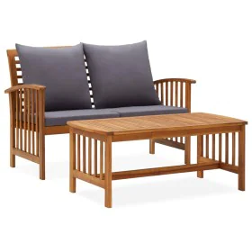 Muebles de jardín 2 piezas con cojines madera maciza de acacia by vidaXL, Garden sets - Ref: Foro24-310264, Price: 240,45 €, ...