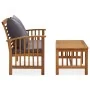 Muebles de jardín 2 piezas con cojines madera maciza de acacia by vidaXL, Garden sets - Ref: Foro24-310264, Price: 230,40 €, ...
