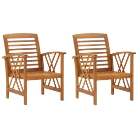 Garden chairs, 2 units, solid acacia wood by vidaXL, Garden chairs - Ref: Foro24-310266, Price: 145,26 €, Discount: %