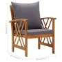 Garden chairs with cushions 2 units solid acacia wood by vidaXL, Garden chairs - Ref: Foro24-310268, Price: 186,62 €, Discoun...
