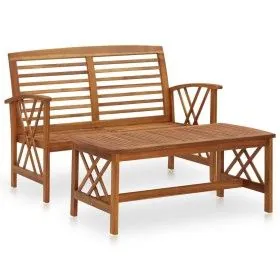 Gartenmöbel-Set 2-teilig aus massivem Akazienholz von vidaXL, Gartensets - Ref: Foro24-310272, Preis: 194,17 €, Rabatt: %