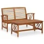 Juego de muebles de jardín 2 piezas madera maciza de acacia de vidaXL, Conjuntos de jardín - Ref: Foro24-310272, Precio: 194,...