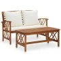 2-teiliges Gartenmöbel mit Kissen aus massivem Akazienholz von vidaXL, Gartensets - Ref: Foro24-310273, Preis: 257,86 €, Raba...