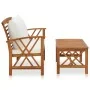 2-piece garden furniture with solid acacia wood cushions by vidaXL, Garden sets - Ref: Foro24-310273, Price: 257,86 €, Discou...