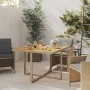 Synthetic rattan garden table beige acacia wood 109x107x74cm by vidaXL, Garden tables - Ref: Foro24-316791, Price: 86,45 €, D...