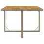 Synthetic rattan garden table beige acacia wood 109x107x74cm by vidaXL, Garden tables - Ref: Foro24-316791, Price: 86,45 €, D...