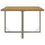 Synthetic rattan garden table beige acacia wood 109x107x74cm by vidaXL, Garden tables - Ref: Foro24-316791, Price: 86,45 €, D...