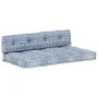Pallet sofa cushion indigo patchwork fabric by vidaXL, Cushions for chairs and sofas - Ref: Foro24-287721, Price: 132,30 €, D...