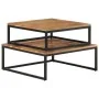 Stapelbare Couchtische 2 Einheiten aus massivem Akazienholz von vidaXL, Couchtisch - Ref: Foro24-320391, Preis: 155,53 €, Rab...