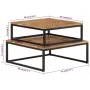 Stapelbare Couchtische 2 Einheiten aus massivem Akazienholz von vidaXL, Couchtisch - Ref: Foro24-320391, Preis: 155,53 €, Rab...