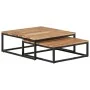 Stapelbare Couchtische 2 Einheiten aus massivem Akazienholz von vidaXL, Couchtisch - Ref: Foro24-320391, Preis: 155,53 €, Rab...