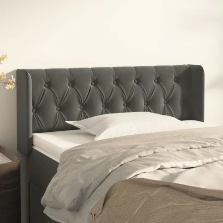 Cabecero de terciopelo gris oscuro 103x16x78/88 cm de vidaXL, Cabeceros y pies de cama - Ref: Foro24-3119147, Precio: 65,70 €...
