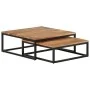 Stapelbare Couchtische 2 Einheiten aus massivem Akazienholz von vidaXL, Couchtisch - Ref: Foro24-320391, Preis: 155,53 €, Rab...