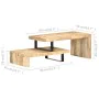 Set of 2 solid mango wood coffee tables by vidaXL, Coffee table - Ref: Foro24-320392, Price: 165,54 €, Discount: %