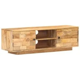 Solid mango wood TV cabinet 116x30x35 cm by vidaXL, TV Furniture - Ref: Foro24-320472, Price: 138,82 €, Discount: %