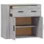 Aparador de madera contrachapada gris Sonoma 80x33x70 cm de vidaXL, Aparadores - Ref: Foro24-816574, Precio: 91,29 €, Descuen...