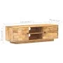 Mueble para TV de madera maciza de mango 116x30x35 cm de vidaXL, Muebles TV - Ref: Foro24-320472, Precio: 139,61 €, Descuento: %