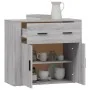 Aparador de madera contrachapada gris Sonoma 80x33x70 cm de vidaXL, Aparadores - Ref: Foro24-816574, Precio: 91,29 €, Descuen...
