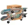 Acacia wood wall skateboard stand 25x20x30 cm by vidaXL, Luggage rack for motor vehicles - Ref: Foro24-320482, Price: 53,36 €...