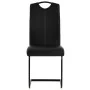 Cantilever dining chairs 2 units black synthetic leather by vidaXL, dining chairs - Ref: Foro24-246193, Price: 153,88 €, Disc...