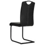 Cantilever dining chairs 2 units black synthetic leather by vidaXL, dining chairs - Ref: Foro24-246193, Price: 153,88 €, Disc...