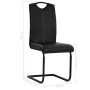 Cantilever dining chairs 2 units black synthetic leather by vidaXL, dining chairs - Ref: Foro24-246193, Price: 153,88 €, Disc...
