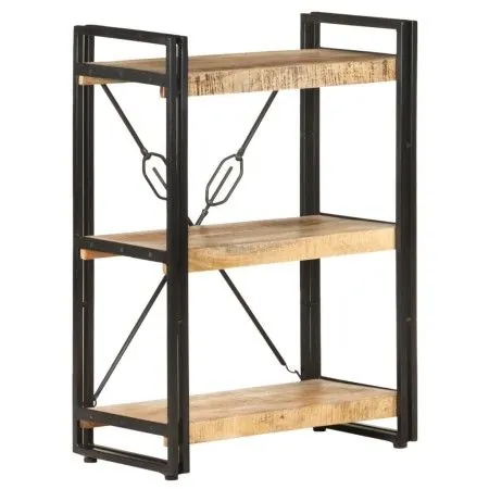 3-stufiges Regal aus massivem Mangoholz 60x30x80 cm von vidaXL, Bücherregale und Regale - Ref: Foro24-320618, Preis: 126,17 €...
