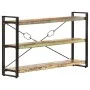 Estantería de 3 niveles de madera maciza reciclada 140x30x80 cm de vidaXL, Librerías y estanterías - Ref: Foro24-320633, Prec...