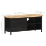 Solid rough mango wood TV cabinet 90x30x41 cm by vidaXL, TV Furniture - Ref: Foro24-320662, Price: 139,38 €, Discount: %