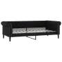 Black synthetic leather sofa bed 90x200 cm by vidaXL, Beds and slatted bases - Ref: Foro24-354226, Price: 210,16 €, Discount: %
