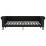 Sofá cama cuero sintético negro 90x200 cm de vidaXL, Camas y somieres - Ref: Foro24-354226, Precio: 211,44 €, Descuento: %