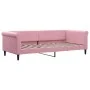 Rosafarbenes Samtschlafsofa 90x200 cm von vidaXL, Betten und Lattenroste - Ref: Foro24-354247, Preis: 186,61 €, Rabatt: %