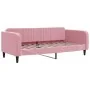 Pink velvet sofa bed 90x200 cm by vidaXL, Beds and slatted bases - Ref: Foro24-354089, Price: 183,75 €, Discount: %