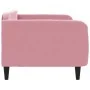 Pink velvet sofa bed 90x200 cm by vidaXL, Beds and slatted bases - Ref: Foro24-354089, Price: 183,75 €, Discount: %