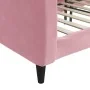 Pink velvet sofa bed 90x200 cm by vidaXL, Beds and slatted bases - Ref: Foro24-354089, Price: 183,75 €, Discount: %