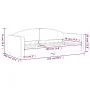 Hellgraues Samtschlafsofa 90x190 cm von vidaXL, Betten und Lattenroste - Ref: Foro24-354149, Preis: 181,02 €, Rabatt: %