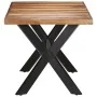 Acacia wood dining table with honey finish 160x80x75 cm by vidaXL, Kitchen and dining tables - Ref: Foro24-321547, Price: 326...