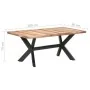 Acacia wood dining table honey finish 180x90x75 cm by vidaXL, Kitchen and dining tables - Ref: Foro24-321548, Price: 337,95 €...