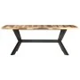 Solid wood dining table with honey finish 200x100x75 cm by vidaXL, Kitchen and dining tables - Ref: Foro24-321549, Price: 468...